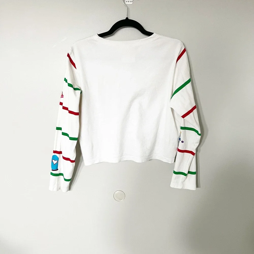 Michael Simon lite ski winter embroidered cardigan‎ medium